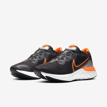 Nike Renew Run - Férfi Túracipő - Fekete/Szürke/Narancssárga